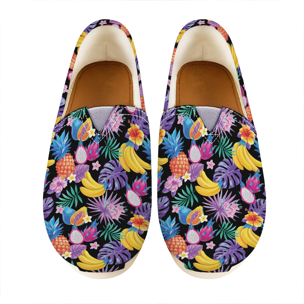 Tropical Palm And Hawaiian Fruits Print Casual Shoes