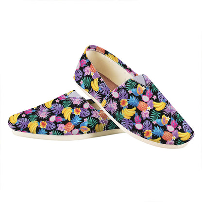 Tropical Palm And Hawaiian Fruits Print Casual Shoes