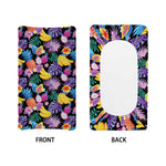 Tropical Palm And Hawaiian Fruits Print Changing Pad Cover