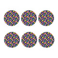 Tropical Palm And Hawaiian Fruits Print Coaster Set
