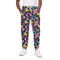 Tropical Palm And Hawaiian Fruits Print Cotton Sweatpants