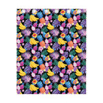 Tropical Palm And Hawaiian Fruits Print Curtain