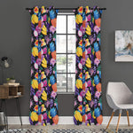 Tropical Palm And Hawaiian Fruits Print Curtain