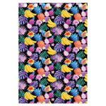 Tropical Palm And Hawaiian Fruits Print Curtain