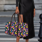 Tropical Palm And Hawaiian Fruits Print Duffle Bag