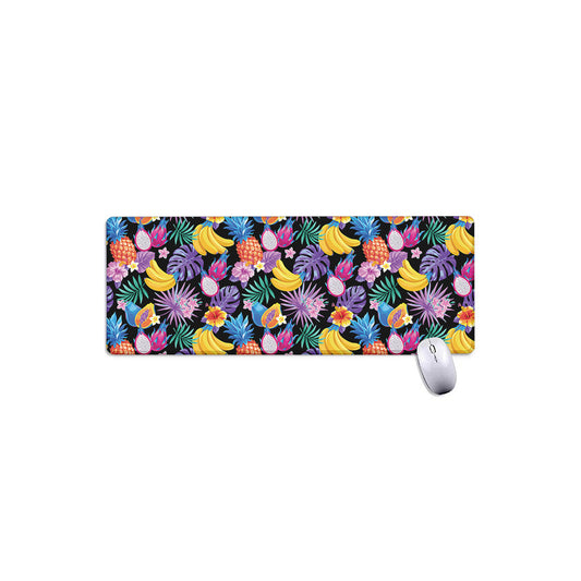 Tropical Palm And Hawaiian Fruits Print Extended Mouse Pad