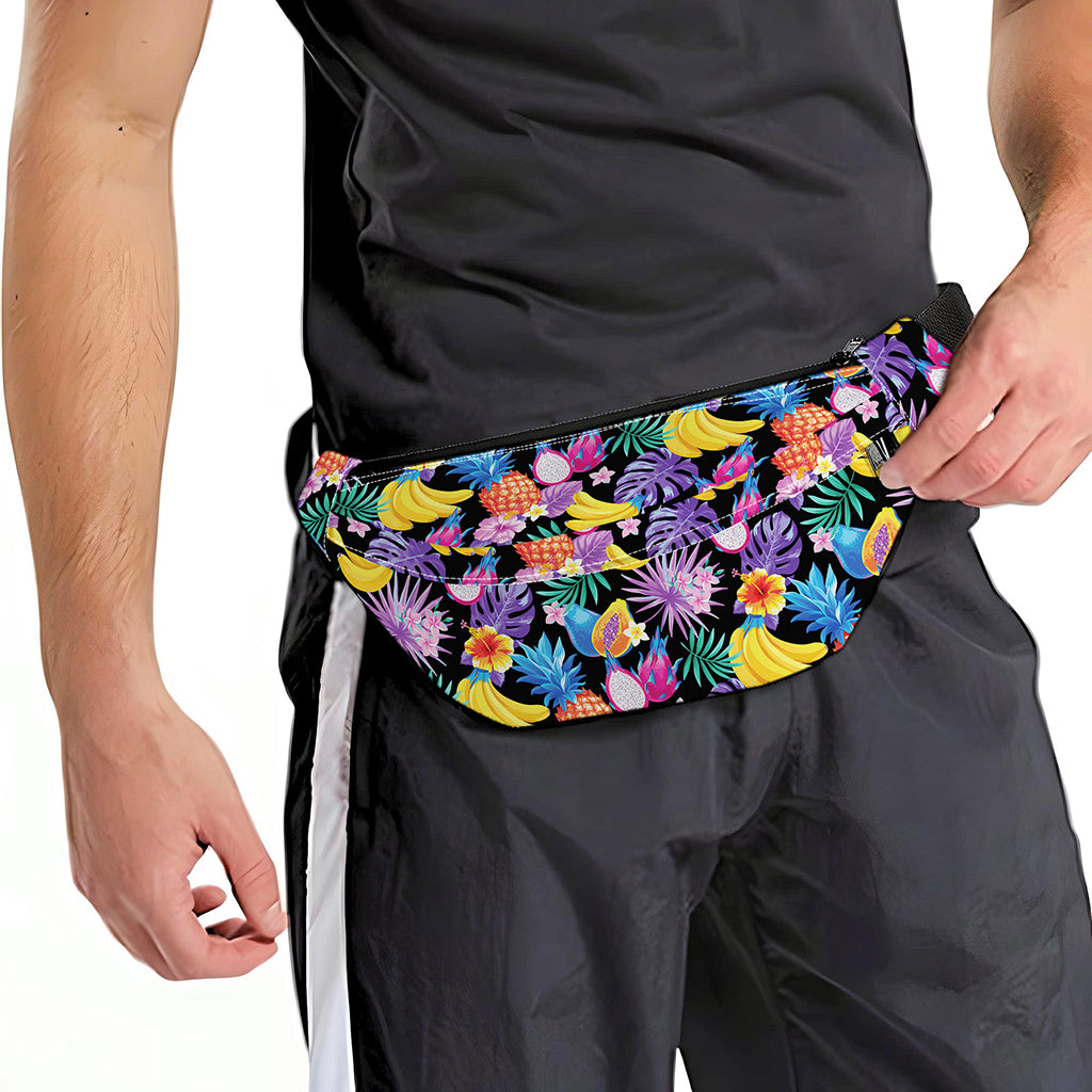 Tropical Palm And Hawaiian Fruits Print Fanny Pack