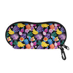 Tropical Palm And Hawaiian Fruits Print Glasses Case
