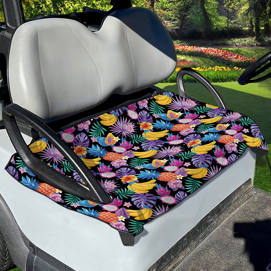 Tropical Palm And Hawaiian Fruits Print Golf Cart Seat Cover