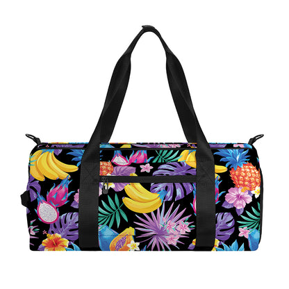 Tropical Palm And Hawaiian Fruits Print Gym Bag