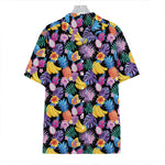 Tropical Palm And Hawaiian Fruits Print Hawaiian Shirt