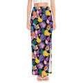 Tropical Palm And Hawaiian Fruits Print High Slit Maxi Skirt
