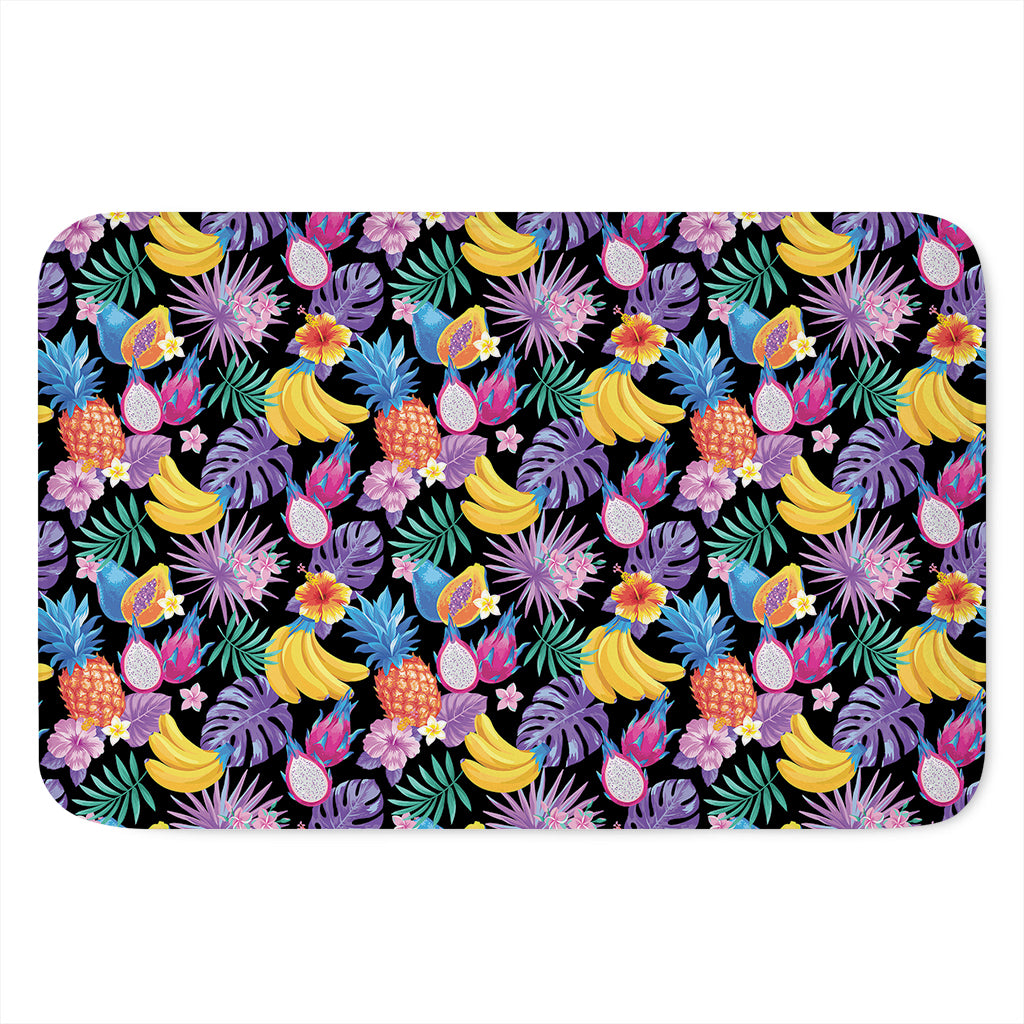 Tropical Palm And Hawaiian Fruits Print Indoor Door Mat