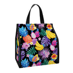 Tropical Palm And Hawaiian Fruits Print Insulated Lunch Tote
