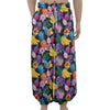 Tropical Palm And Hawaiian Fruits Print Lantern Pants