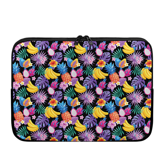 Tropical Palm And Hawaiian Fruits Print Laptop Sleeve
