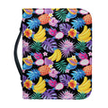 Tropical Palm And Hawaiian Fruits Print Leather Bible Cover