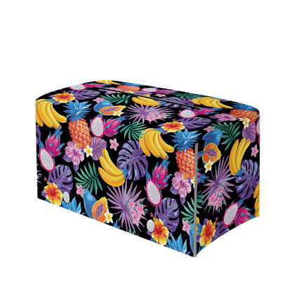 Tropical Palm And Hawaiian Fruits Print Leather Tissue Box Cover