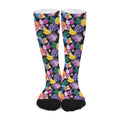 Tropical Palm And Hawaiian Fruits Print Long Socks