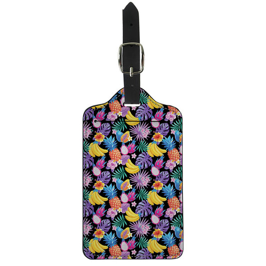 Tropical Palm And Hawaiian Fruits Print Luggage Tag