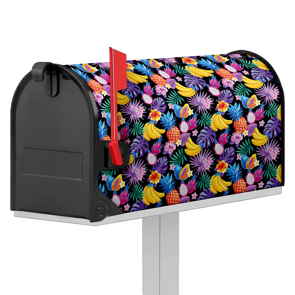Tropical Palm And Hawaiian Fruits Print Mailbox Cover