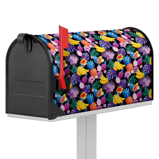 Tropical Palm And Hawaiian Fruits Print Mailbox Cover