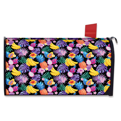 Tropical Palm And Hawaiian Fruits Print Mailbox Cover