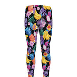 Tropical Palm And Hawaiian Fruits Print Men's leggings