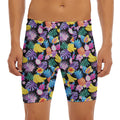 Tropical Palm And Hawaiian Fruits Print Men's Long Boxer Briefs
