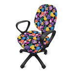 Tropical Palm And Hawaiian Fruits Print Office Chair Cover