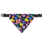 Tropical Palm And Hawaiian Fruits Print Over The Collar Dog Bandana