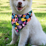 Tropical Palm And Hawaiian Fruits Print Over The Collar Dog Bandana