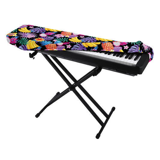 Tropical Palm And Hawaiian Fruits Print Piano Keyboard Cover