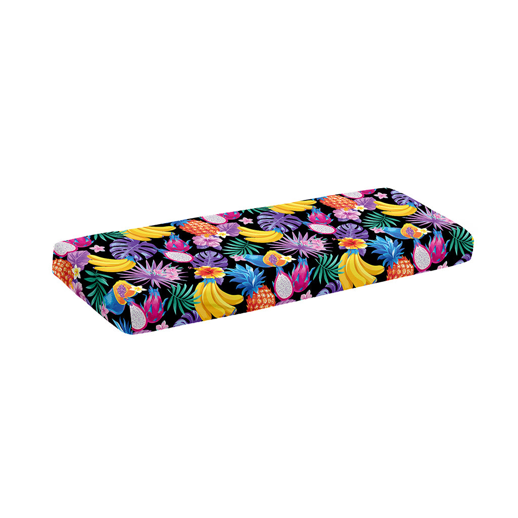 Tropical Palm And Hawaiian Fruits Print Piano Keyboard Cover
