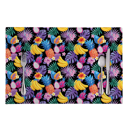 Tropical Palm And Hawaiian Fruits Print Placemat