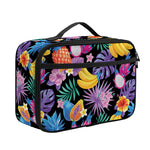 Tropical Palm And Hawaiian Fruits Print Portable Lunch Bag