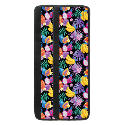 Tropical Palm And Hawaiian Fruits Print Refrigerator Handle Covers