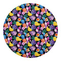 Tropical Palm And Hawaiian Fruits Print Round Blanket