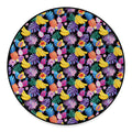 Tropical Palm And Hawaiian Fruits Print Round Floor Mat