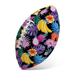 Tropical Palm And Hawaiian Fruits Print Rugby Ball