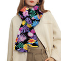 Tropical Palm And Hawaiian Fruits Print Scarf