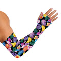 Tropical Palm And Hawaiian Fruits Print Sun Protection Arm Sleeves