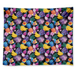 Tropical Palm And Hawaiian Fruits Print Tapestry