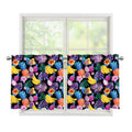 Tropical Palm And Hawaiian Fruits Print Tier Curtains