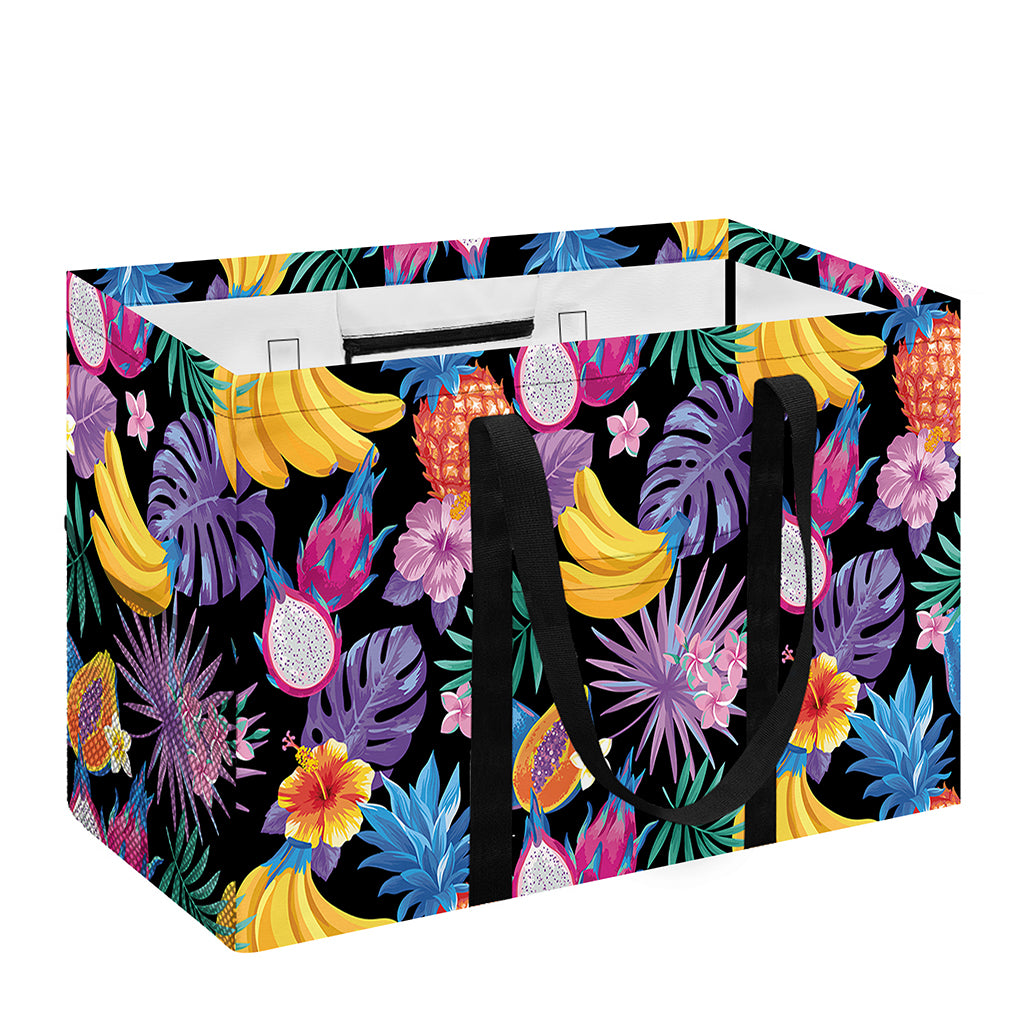 Tropical Palm And Hawaiian Fruits Print Utility Tote Bag