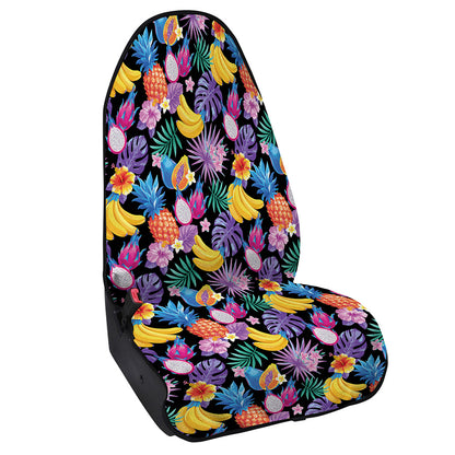 Tropical Palm And Hawaiian Fruits Print Waterproof Car Seat Cover