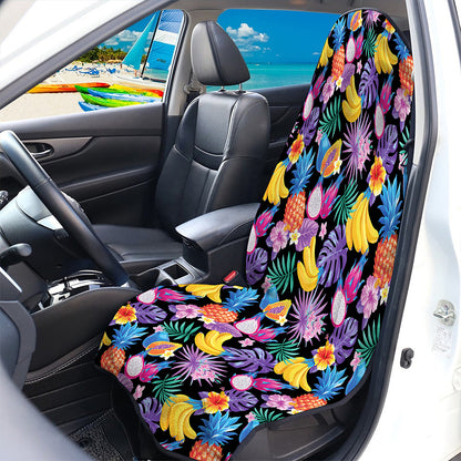 Tropical Palm And Hawaiian Fruits Print Waterproof Car Seat Cover