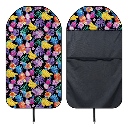 Tropical Palm And Hawaiian Fruits Print Waterproof Car Seat Cover