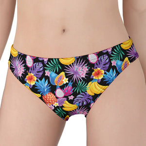 Tropical Palm And Hawaiian Fruits Print Women's Panties