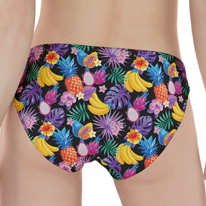 Tropical Palm And Hawaiian Fruits Print Women's Panties